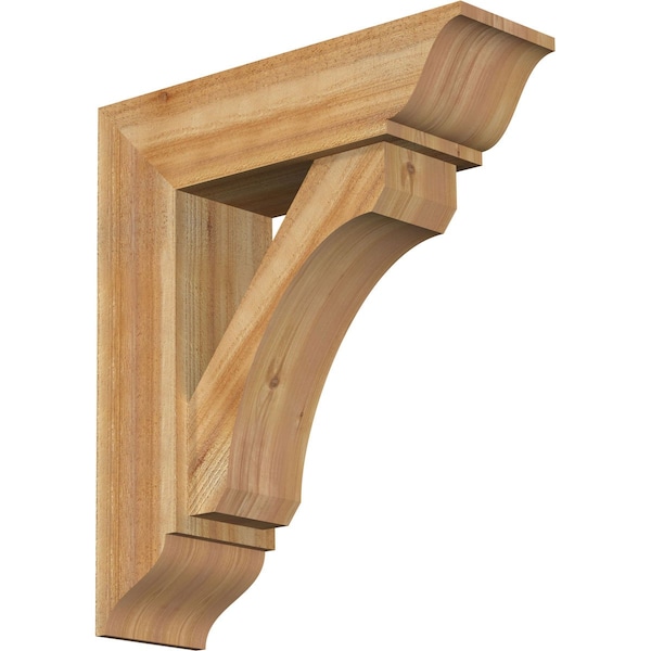 Ekena Millwork Legacy Traditional Rough Sawn Bracket w/ Offset Brace, Western Red Cedar, 8"W x 26"D x 30"H BKT0806X26X30LEC01RWR - main